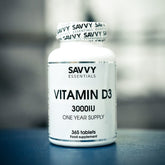 Savvy Essentials - Vitamin D3 3000iu - 365 Tablets